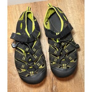 Keen Sandals Kids 4M Newport H2 Shoes Black Yellow Waterproof Hiking Water Sport